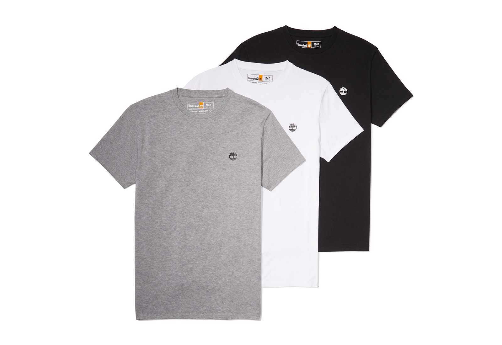 Timberland Oblečenie 3xPack Basic Jersey Crew Tee Čierna Biela Šedá